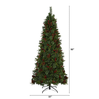 7.5ft. Norway Mixed Pine Artificial Christmas Tree with 450 Clear LED Lights