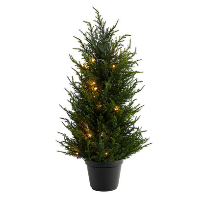 18in. Cedar Artificial Tree with LED Lights UV Resistant (Indoor/Outdoor)