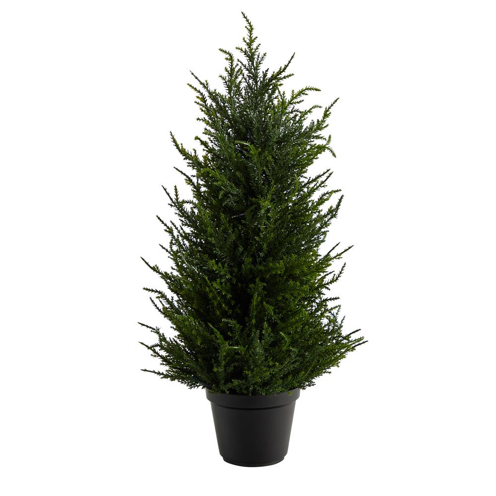18in. Cedar Artificial Tree with LED Lights UV Resistant (Indoor/Outdoor)