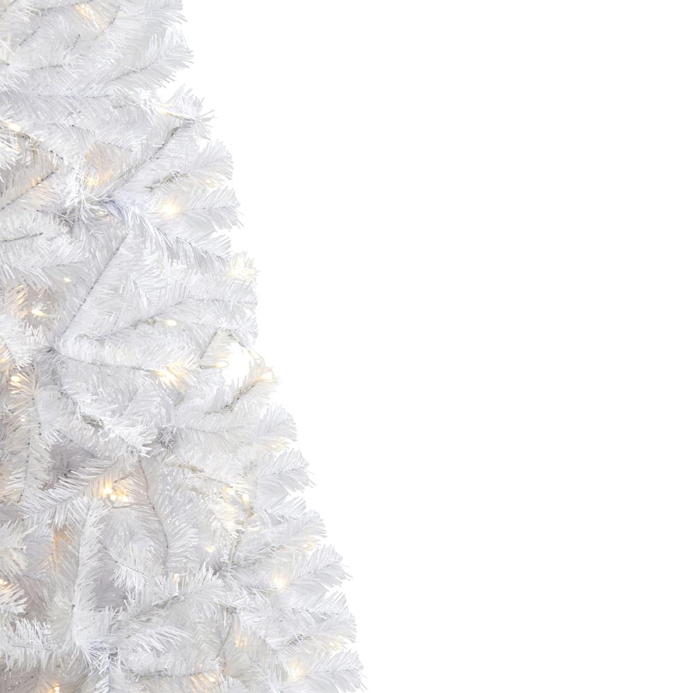 6ft. White Artificial Christmas Tree with 680 Bendable Branches and 250 Clear LED Lights