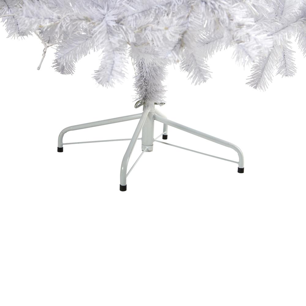 6ft. White Artificial Christmas Tree with 680 Bendable Branches and 250 Clear LED Lights