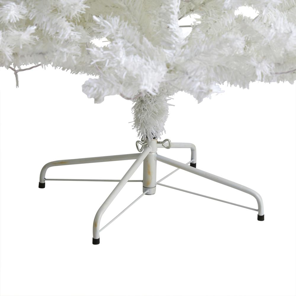 7ft. White Artificial Christmas Tree with 1000 Bendable Branches and 350 Clear LED Lights