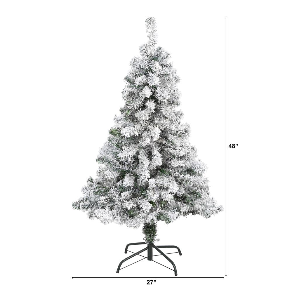4ft. Flocked Rock Springs Spruce Artificial Christmas Tree