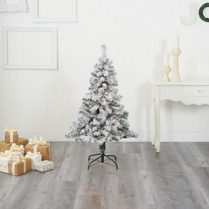 4ft. Flocked Rock Springs Spruce Artificial Christmas Tree