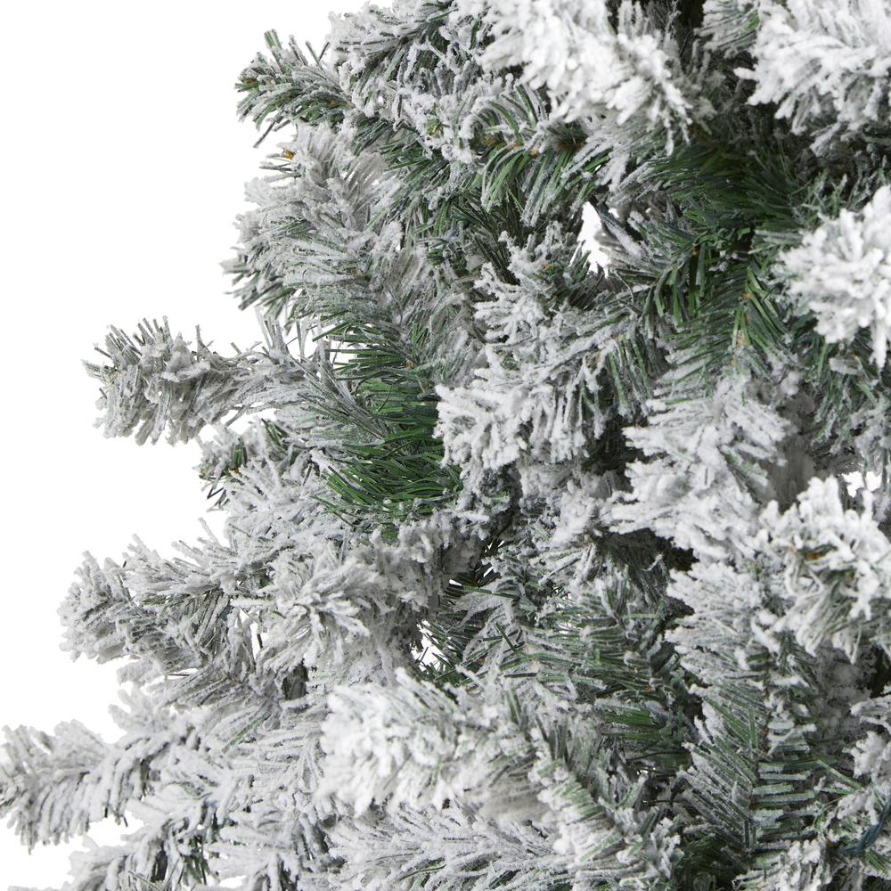 8ft. Flocked Rock Springs Spruce Artificial Christmas Tree