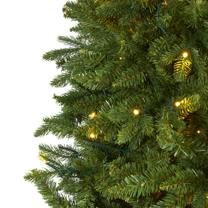 7ft. New Hampshire Fir Artificial Christmas Tree with 450 Clear LED Lights