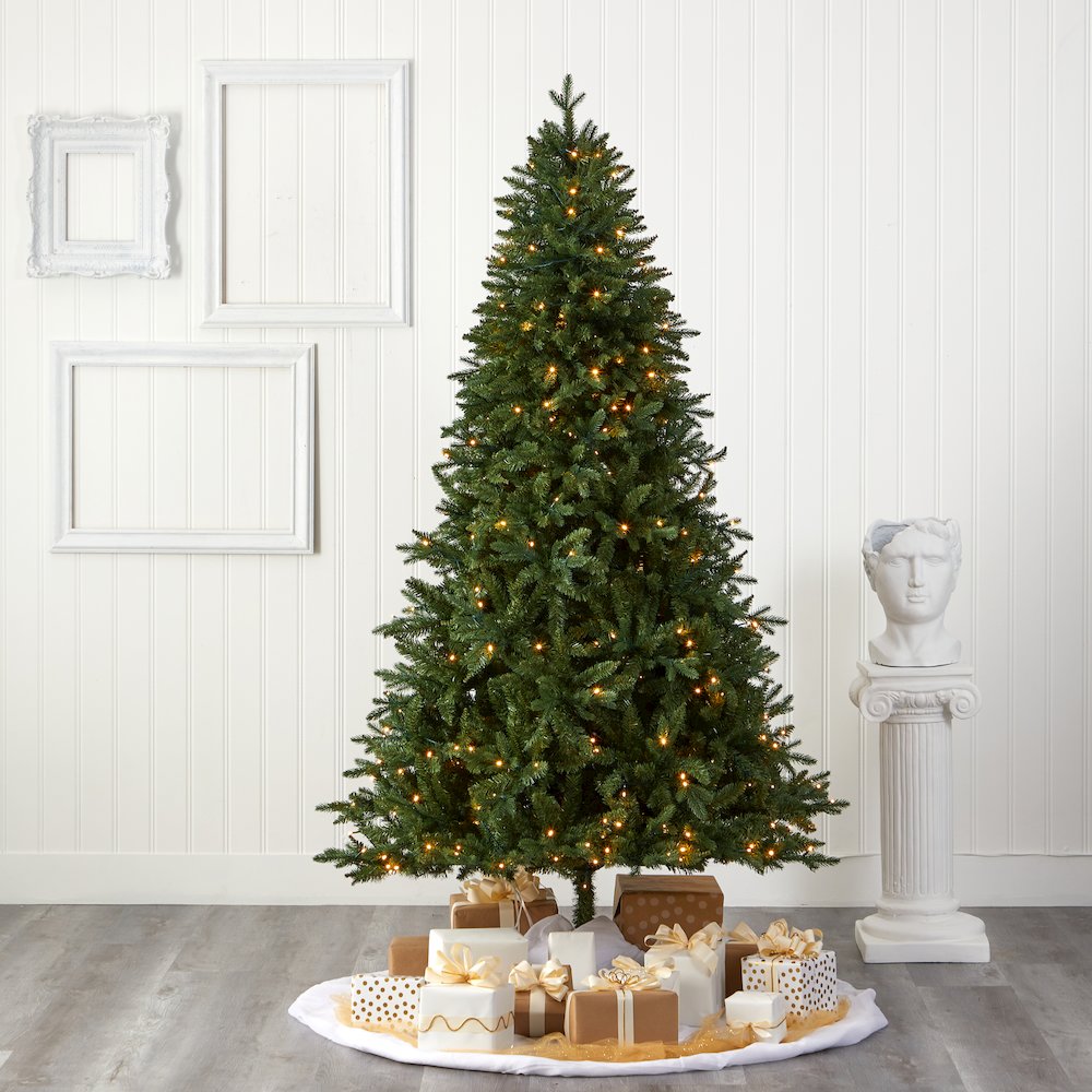 7ft. New Hampshire Fir Artificial Christmas Tree with 450 Clear LED Lights