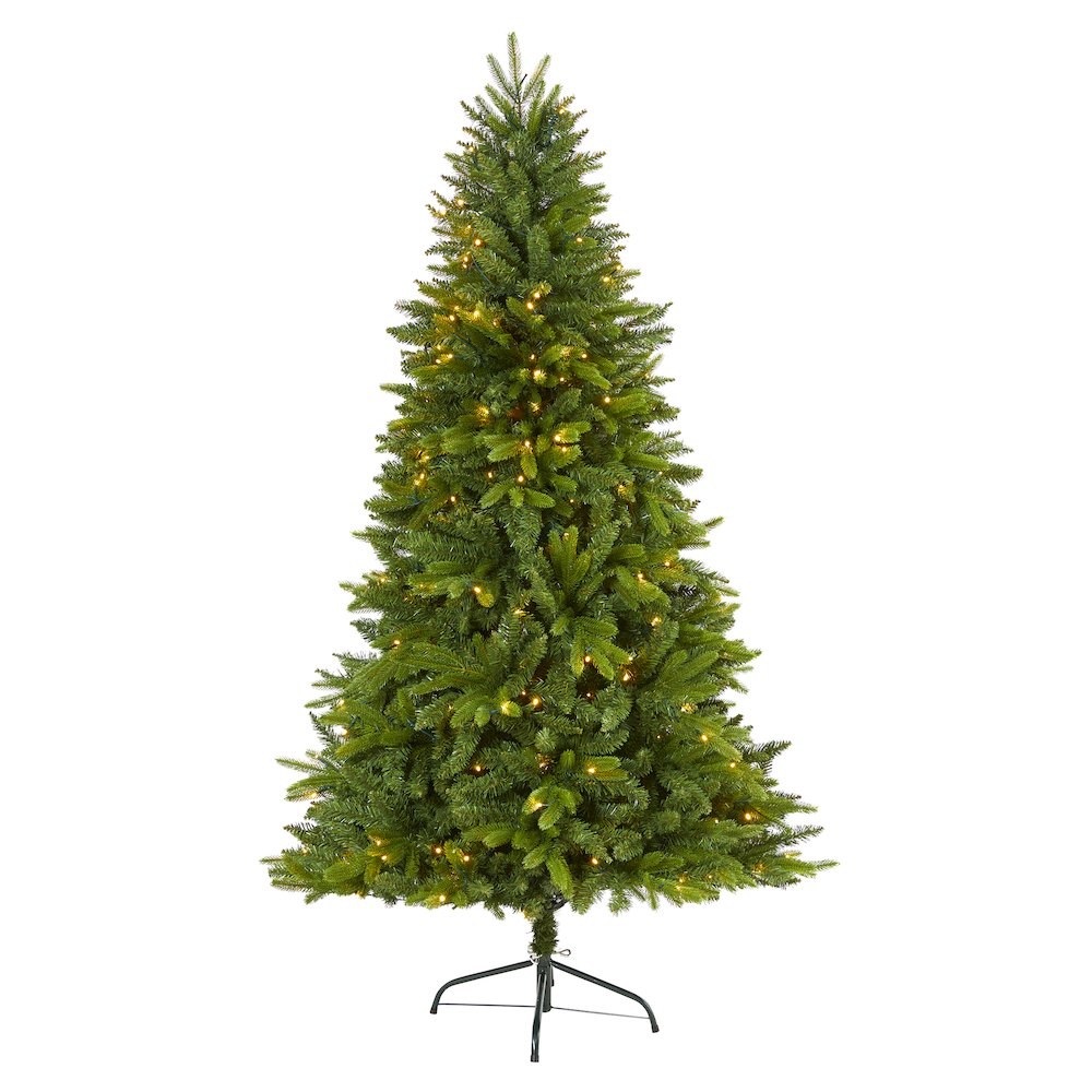 6ft. Sun Valley Fir Artificial Christmas Tree with 300 Clear LED Lights