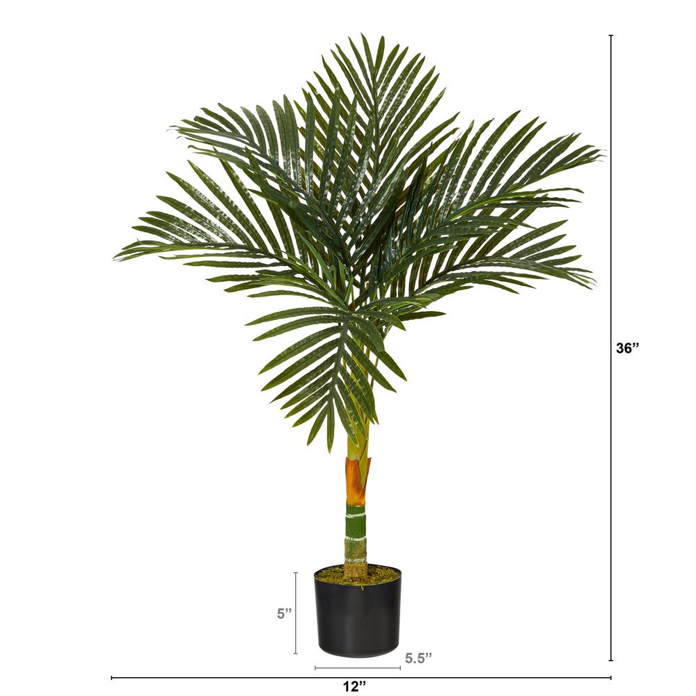 3’ Golden Cane Artificial Palm Tree