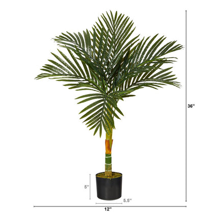 3’ Golden Cane Artificial Palm Tree