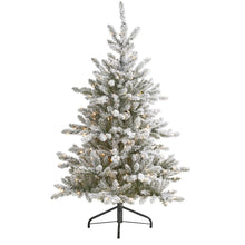 5ft. Flocked West Virginia Spruce Artificial Christmas Tree with 200 Clear Lights and 604 Bendable Branches