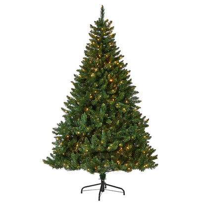 7ft. Northern Rocky Spruce Artificial Christmas Tree with 400 Clear Lights