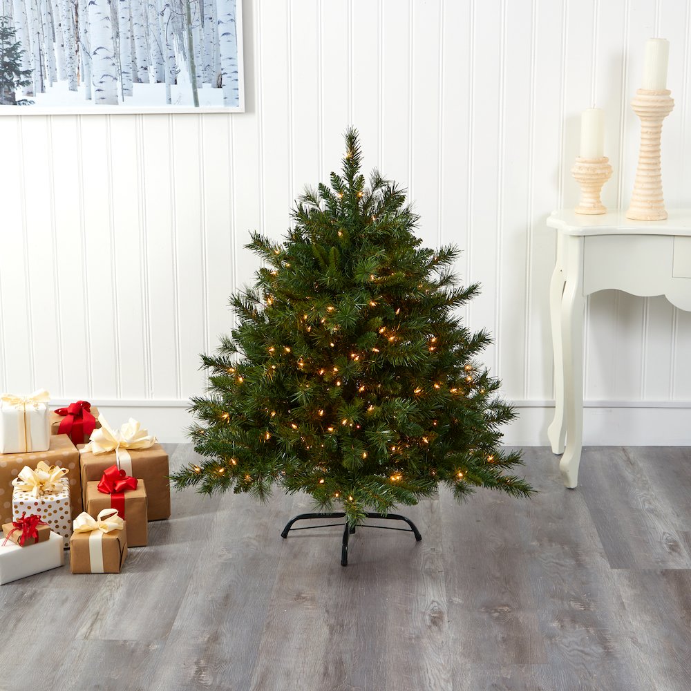 4ft. Wyoming Mixed Pine Artificial Christmas Tree with 250 Clear Lights