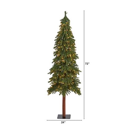 6ft. Grand Alpine Artificial Christmas Tree with 300 Clear Lights