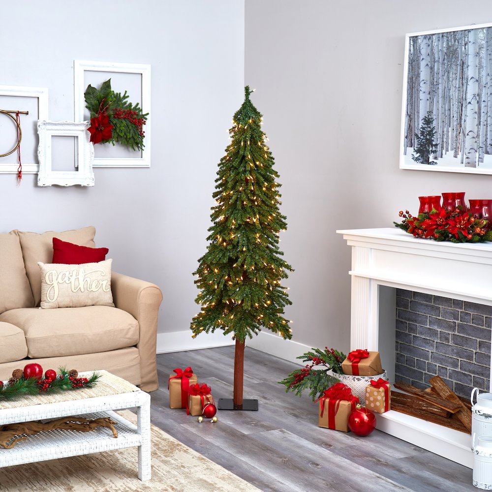 6ft. Grand Alpine Artificial Christmas Tree with 300 Clear Lights
