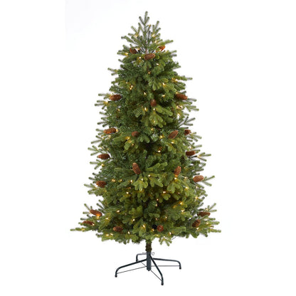 5.5ft. Yukon Mountain Fir Artificial Christmas Tree with 250 Clear Lights