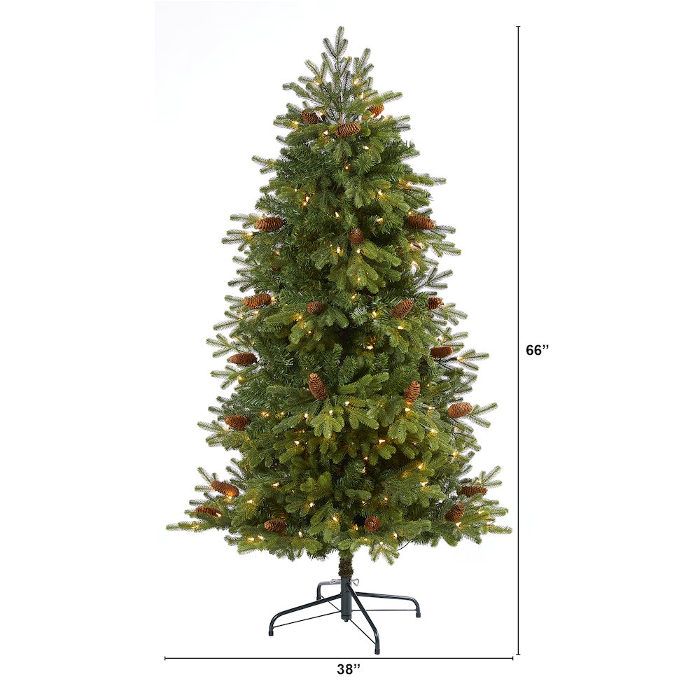 5.5ft. Yukon Mountain Fir Artificial Christmas Tree with 250 Clear Lights