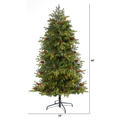 5.5ft. Yukon Mountain Fir Artificial Christmas Tree with 250 Clear Lights