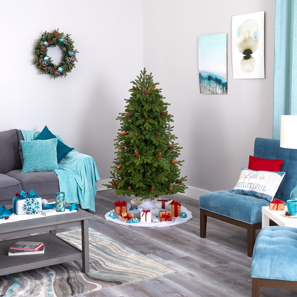 5.5ft. Yukon Mountain Fir Artificial Christmas Tree with 250 Clear Lights