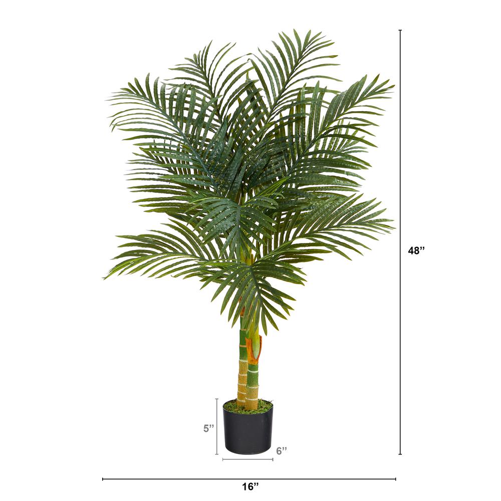 4ft. Golden Cane Artificial Palm Tree, Green