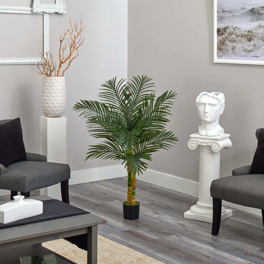 4ft. Golden Cane Artificial Palm Tree, Green