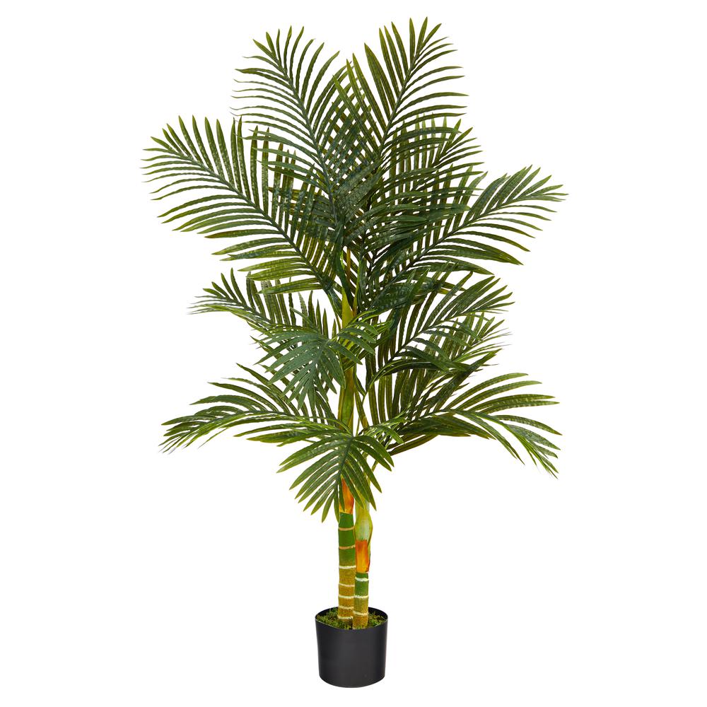 5ft. Golden Cane Artificial Palm Tree, Green