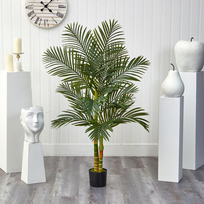 5ft. Golden Cane Artificial Palm Tree, Green