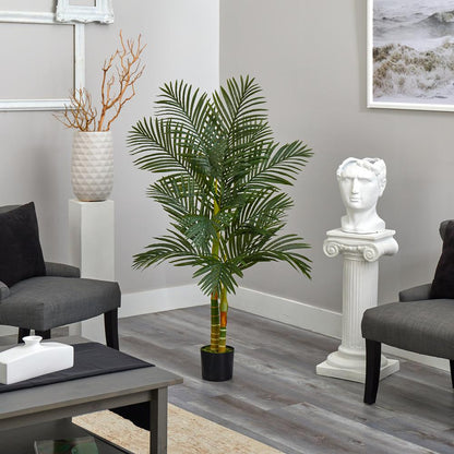 5ft. Golden Cane Artificial Palm Tree, Green