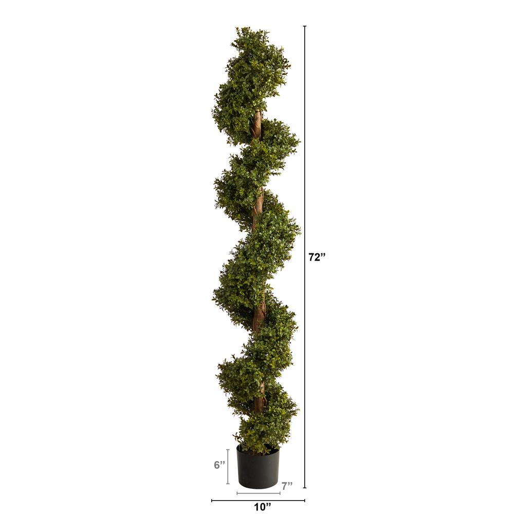 6ft. Boxwood Spiral Topiary Artificial Tree