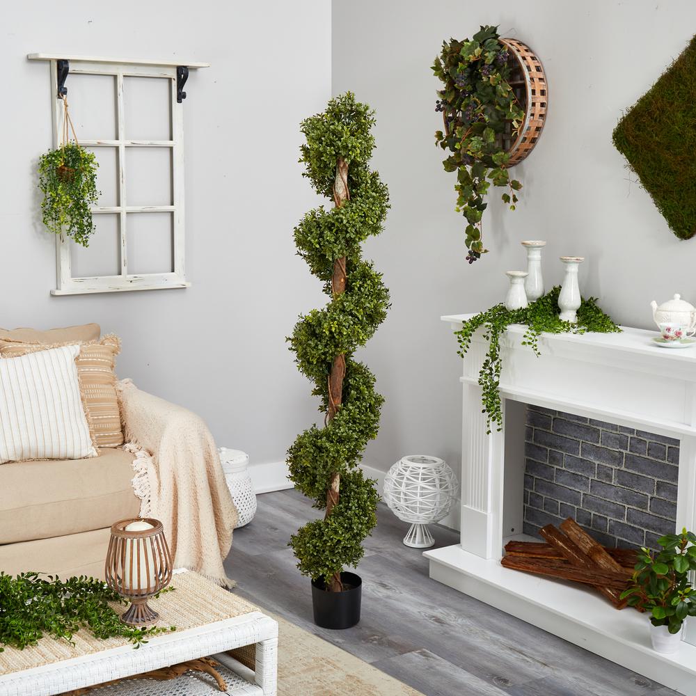 6ft. Boxwood Spiral Topiary Artificial Tree