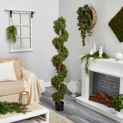 6ft. Boxwood Spiral Topiary Artificial Tree