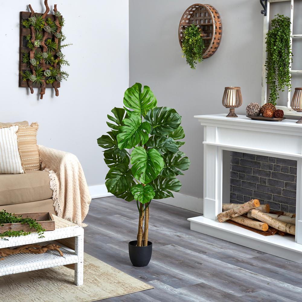 4ft. Monstera Artificial Tree UV Resistant (Indoor/Outdoor)