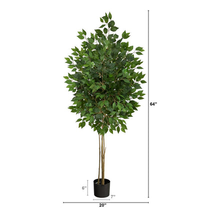64in. Ficus Artificial Tree UV Resistant (Indoor/Outdoor)
