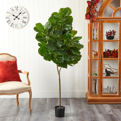 6ft. Fiddle Leaf Fig Artificial Tree, Green