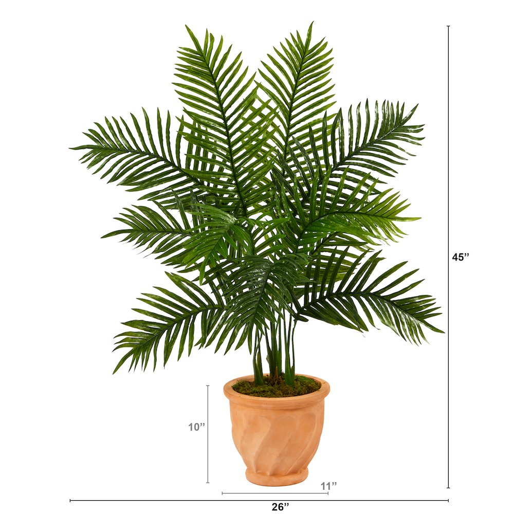 45in. Areca Palm Artificial Tree in Terracotta Planter (Real Touch)