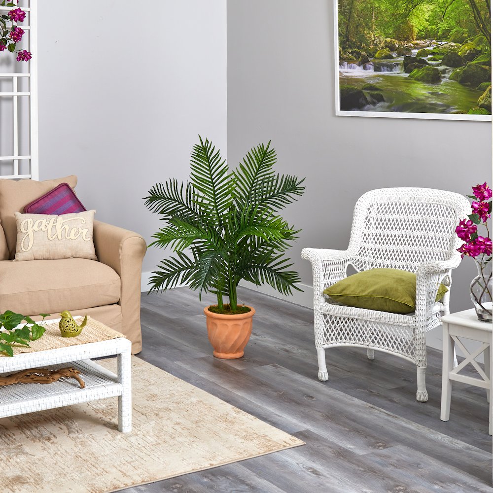45in. Areca Palm Artificial Tree in Terracotta Planter (Real Touch)
