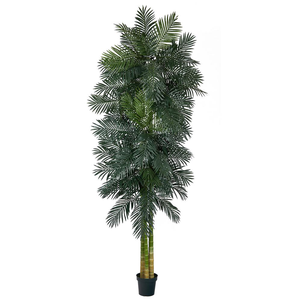 10ft. Triple Stalk Golden Cane Artificial Palm Tree