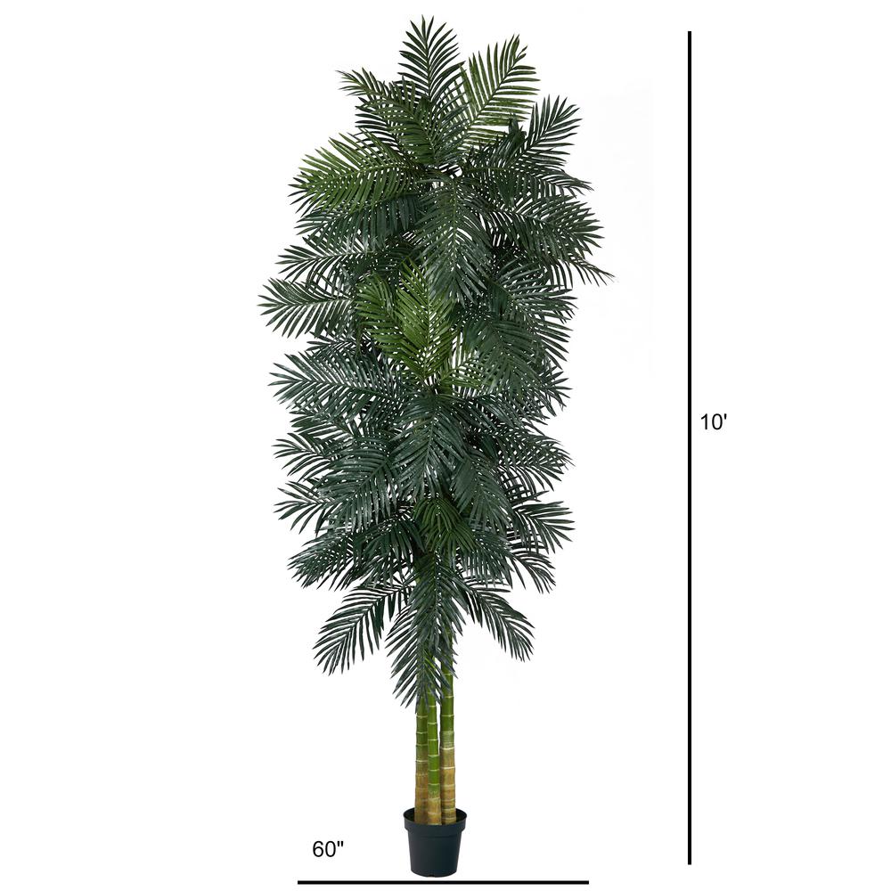 10ft. Triple Stalk Golden Cane Artificial Palm Tree
