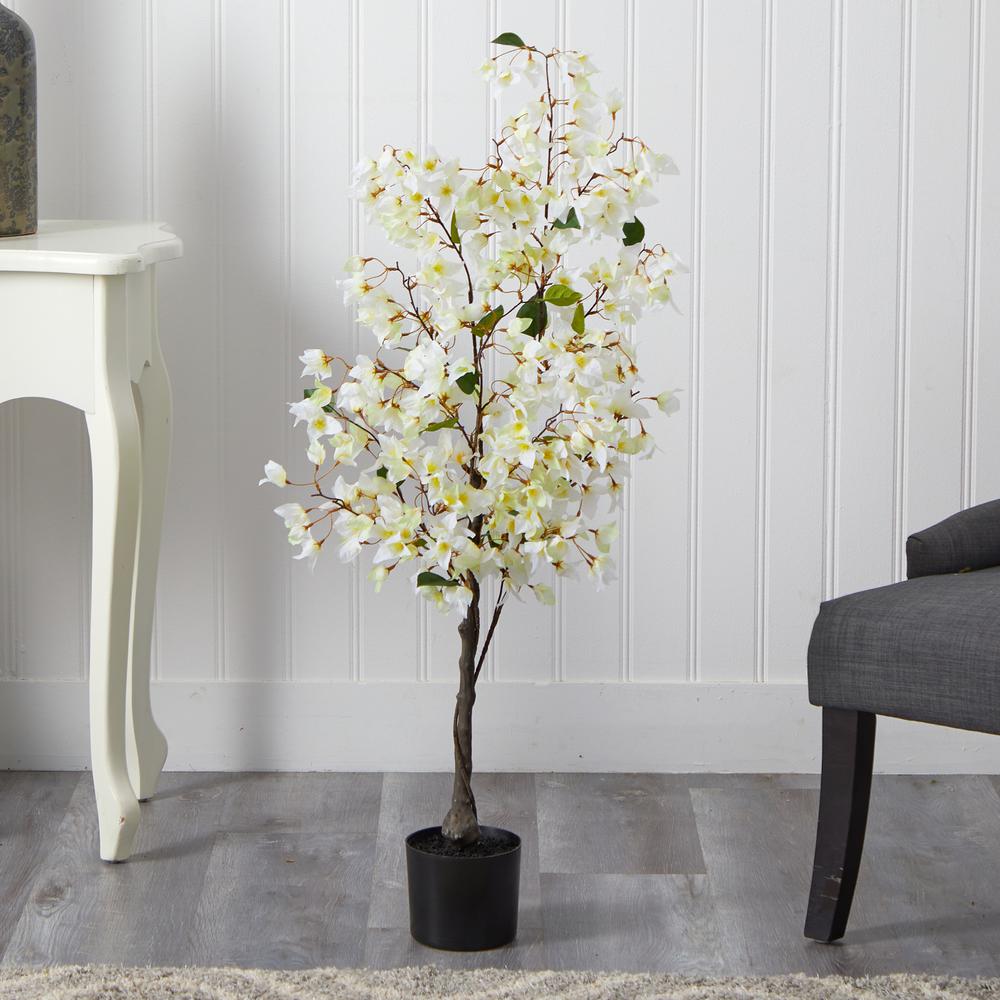 4ft. Bougainvillea Artificial Tree, White
