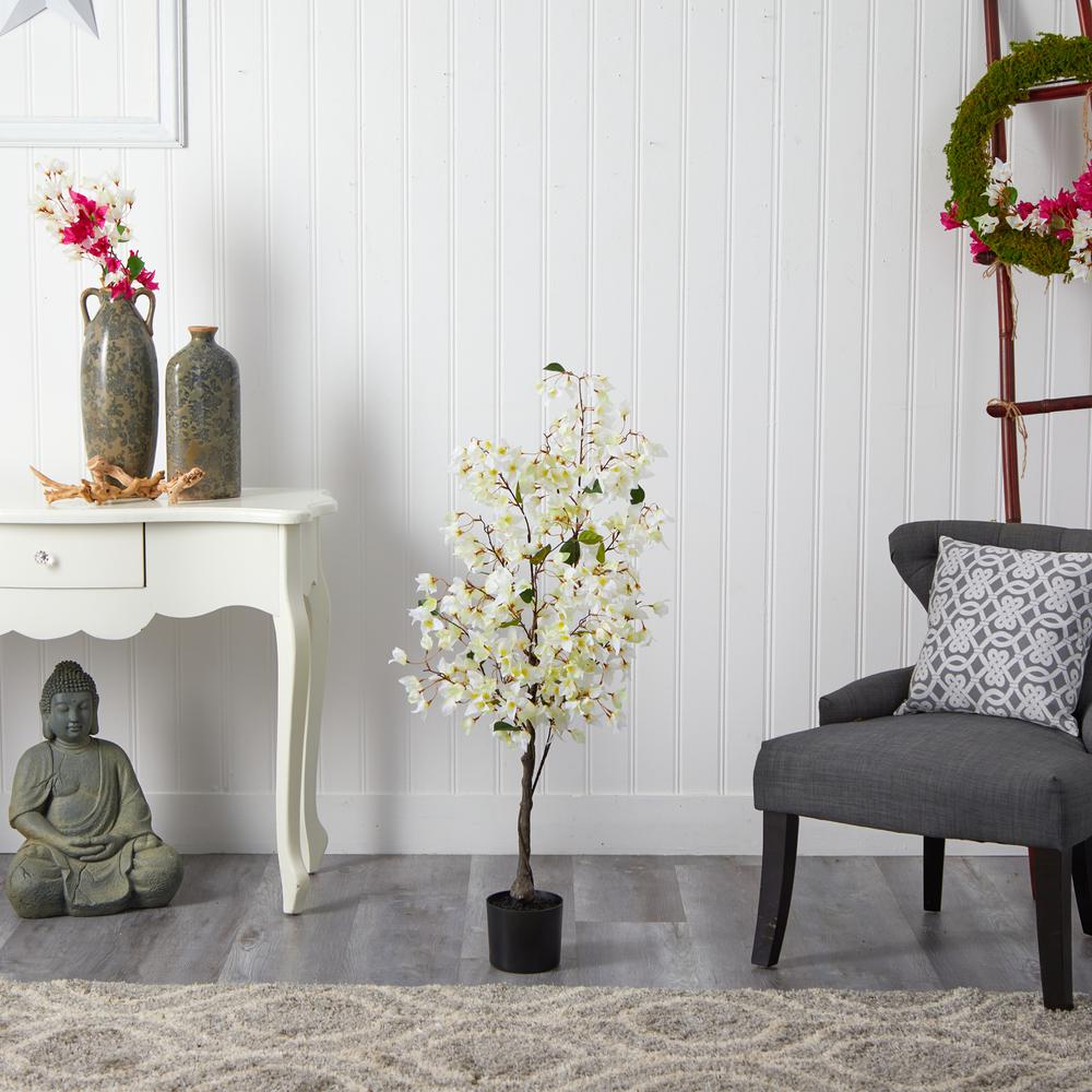 4ft. Bougainvillea Artificial Tree, White