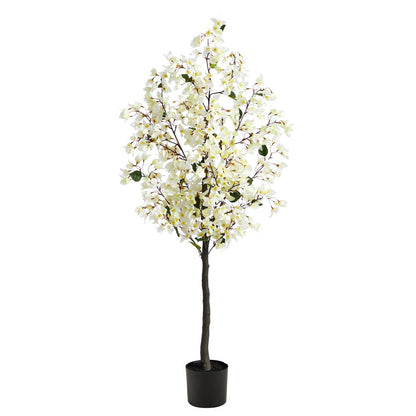 5ft. Bougainvillea Artificial Tree, White