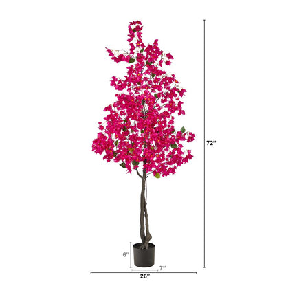 6ft. Bougainvillea Artificial Tree, Pink
