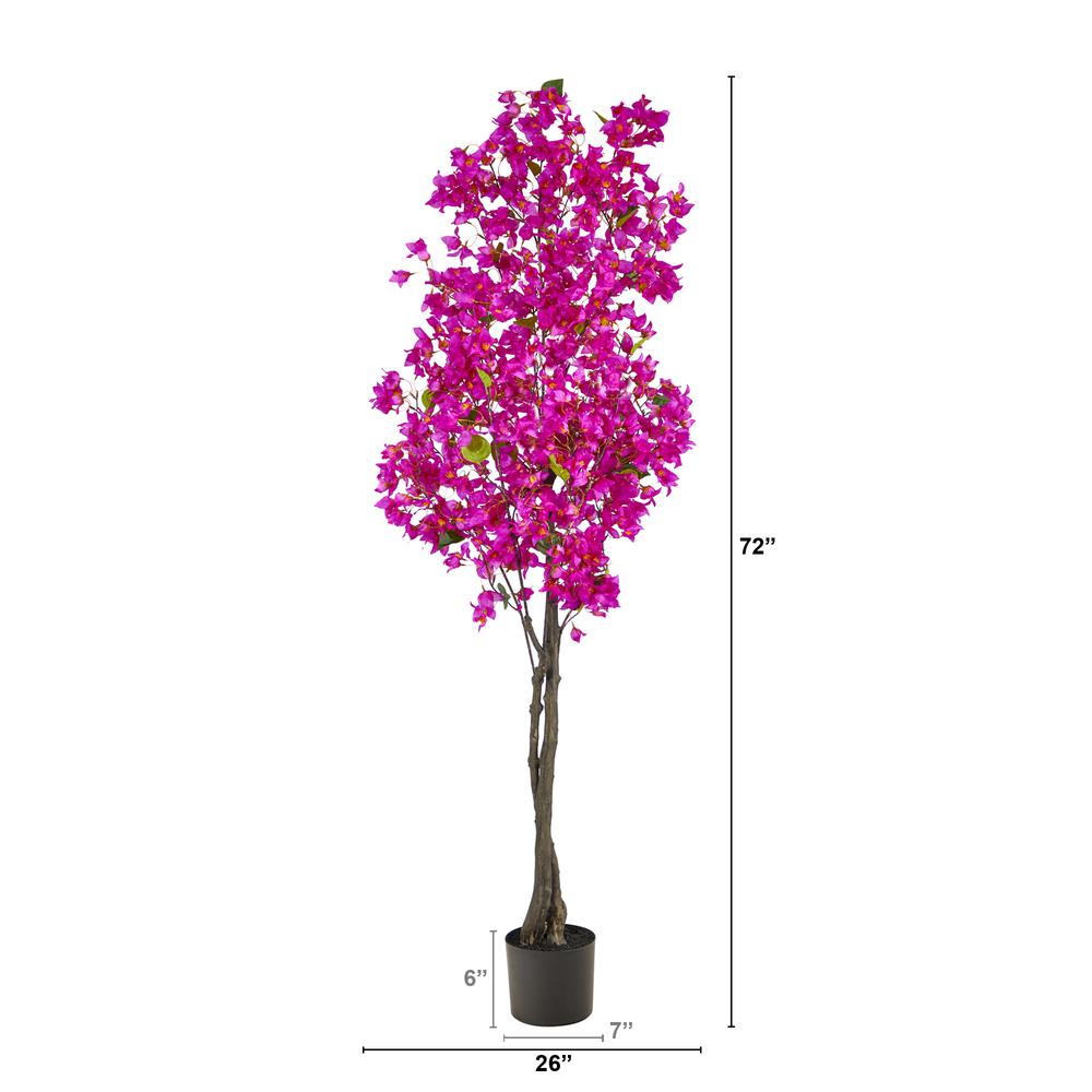 6ft. Bougainvillea Artificial Tree, Purple