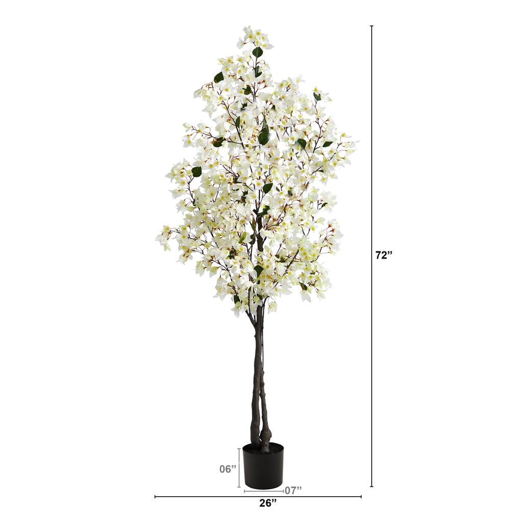6ft. Bougainvillea Artificial Tree, White