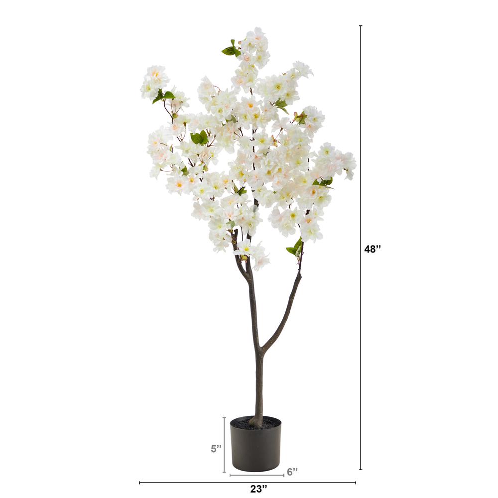 4ft. Cherry Blossom Artificial Tree, White