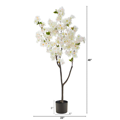 4ft. Cherry Blossom Artificial Tree, White