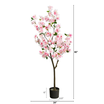 5ft. Cherry Blossom Artificial Tree, Pink