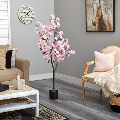 5ft. Cherry Blossom Artificial Tree, Pink