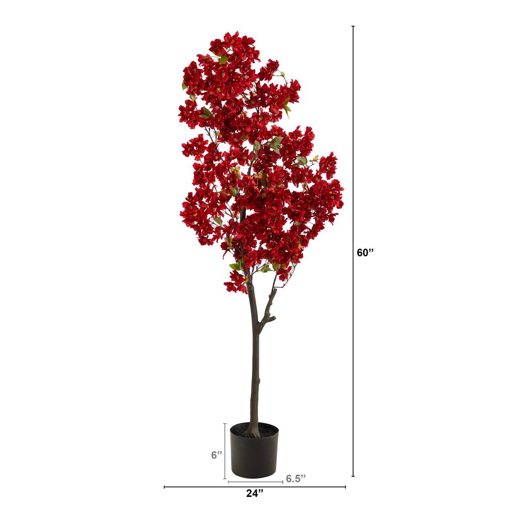 5ft. Cherry Blossom Artificial Tree, Red