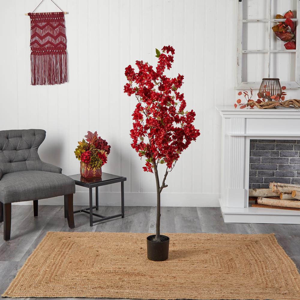 5ft. Cherry Blossom Artificial Tree, Red